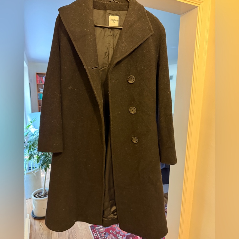 Cinzia Rocca Icons Black Pea Coat